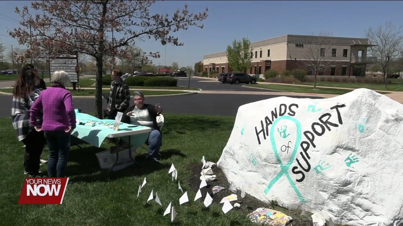 Students and staff of UNOH show their support for National Sexual Assault Awareness Month